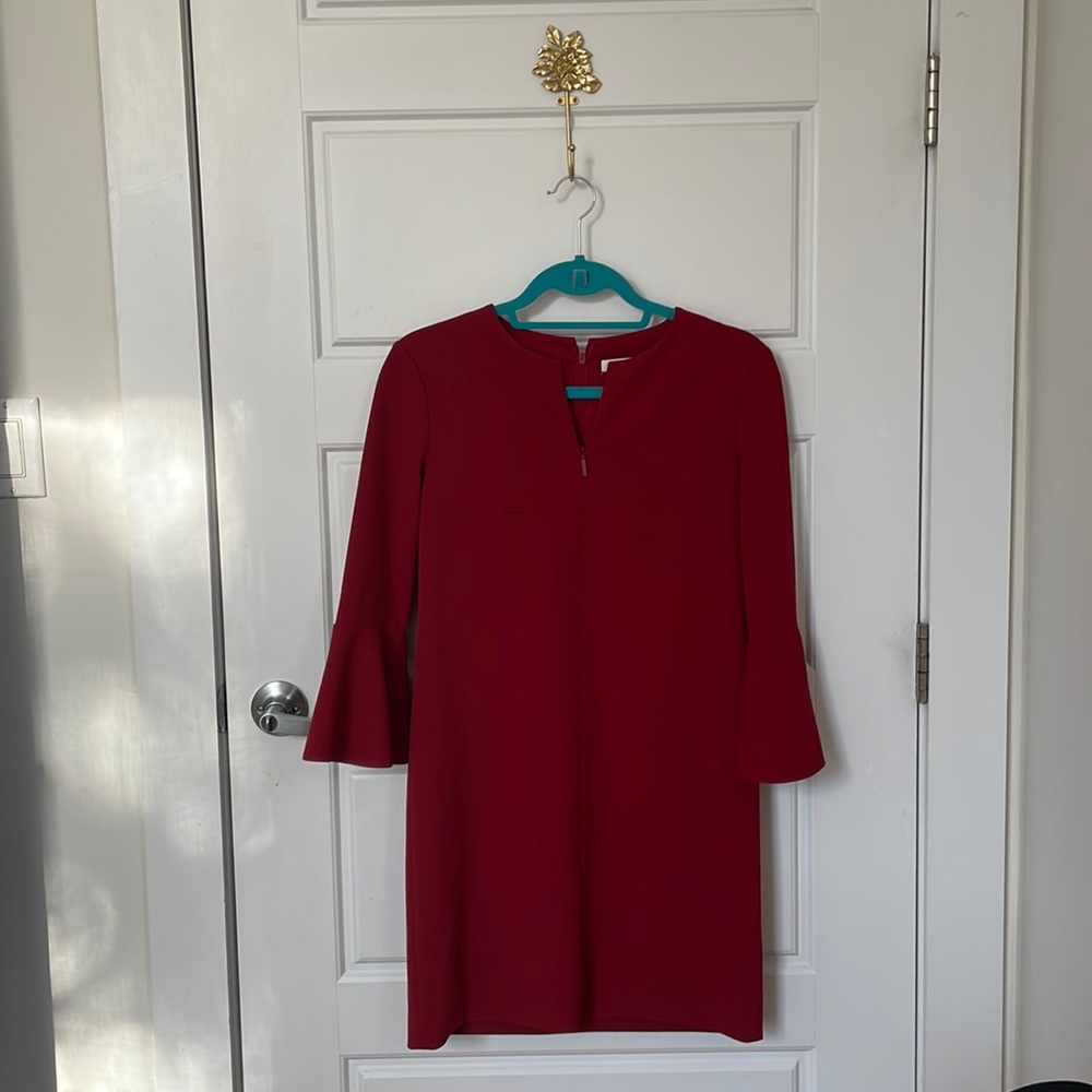 Deep Red Tibi Work Dress - Perfect for Spring - Picture 2 of 14